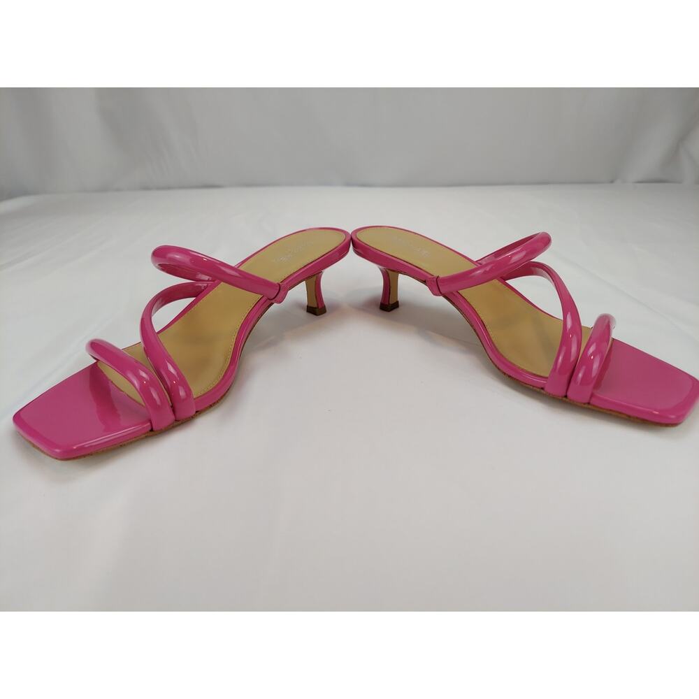 Michael Kors Celia Patent Kitten Pink Mean Girls Sandal Heels Women's Size 7 - Picture 8 of 8